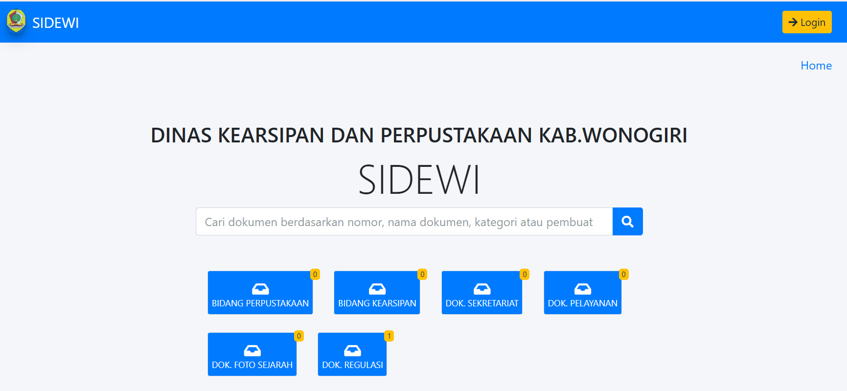 SIDEWI ( Sistem Informasi Dokumen Elektronik Wedi iLang )