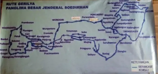 Rute Perang Gerilya Jenderal Sudirman
